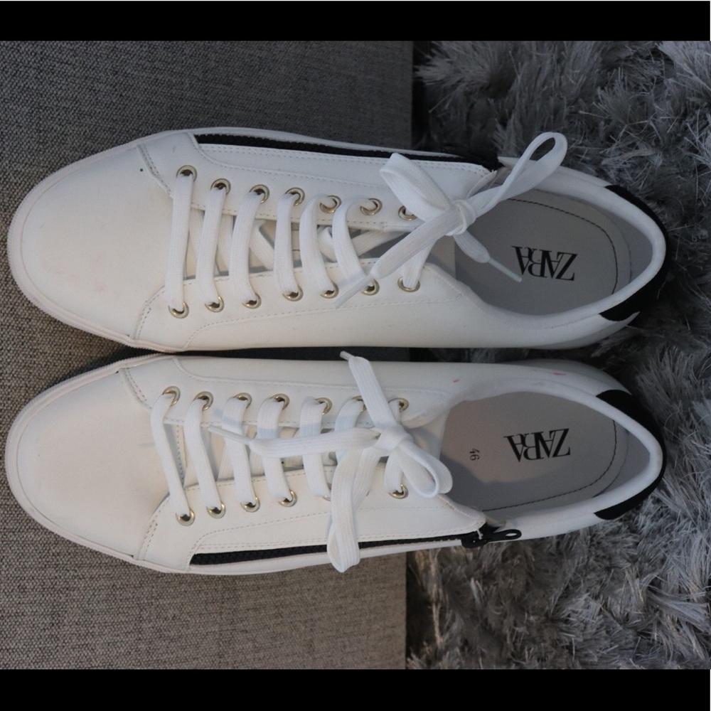 Zara white mens shoes